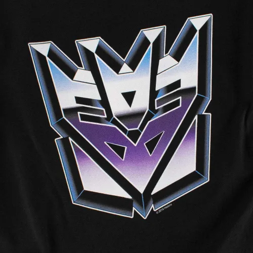 Vista 5 de Popfunk Classic Transformers Decepticon Airbrush Logo Sudadera con capucha y calcomanías