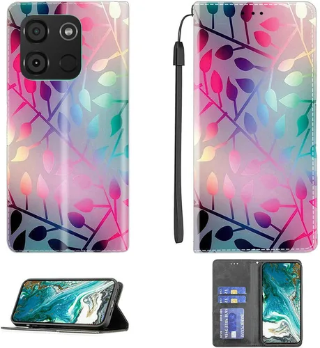Vista 2 de Aroepurt Funda para UMIDIGI G1 Plus compatible con UMIDIGI G1 Plus Funda para teléfono Funda de piel sintética con función atril magnética CPT15