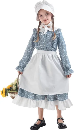 Vista 38 de Nuoqi - Vestidos de pionera para niñas, disfraz colonial