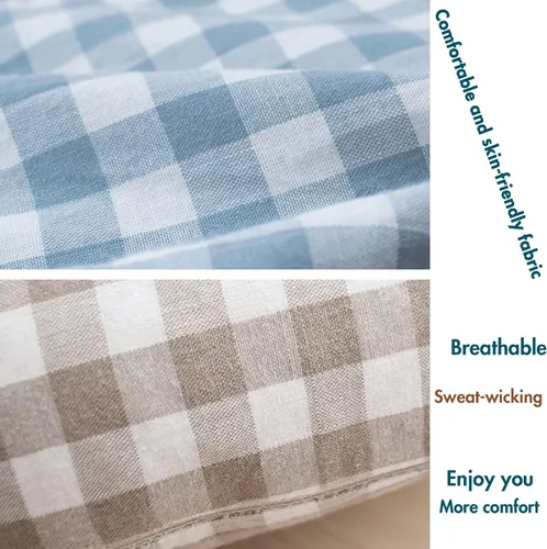 Vista 4 de Almohada de trigo sarraceno para personas que duermen de lado, almohadas refrescantes cervicales en forma de U, almohada ergonómica de viaje