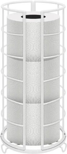 Vista 15 de NearMoon soporte organizador de papel higiénico, soporte independiente para 3 rollos de almacenamiento de tisú, accesorio de baño de metal, soporte