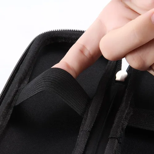 Vista 8 de Estuche pequeño para lápices, estuche rígido para plumas estilográficas ejecutivas, bolígrafos - Negro