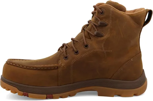 Vista 3 de Twisted X Men's 6" Work Oblique Toe Boot, Moc Toe Nano Toe with CellSole