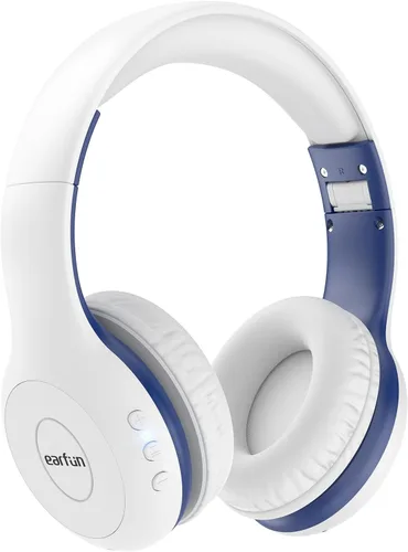 Vista 14 de EarFun K2 - Auriculares Bluetooth para niños, con volumen limitado, tiempo de reproducción de 40 horas, micrófono integrado, sonido estéreo