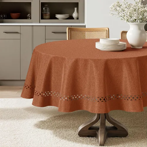 Vista 21 de MIULEE Army Green Rectangle Tablecloth with Decorative Cutouts 60x84 Inch Waterproof Stain Resistant & Shrink-Proof Table Cloth, Farmhouse