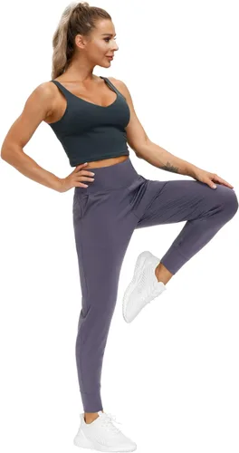Vista 6 de THE GYM PEOPLE - Pantalones deportivos ajustados para mujer, ligeros, para entrenamiento, yoga, correr y descanso
