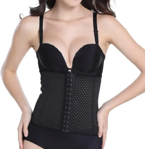 Vista 2 de Surakey Entrenador de cintura para mujer, faja transpirable, faja reductora de cintura para entrenamiento, reloj de arena, moldeador de cuerpo