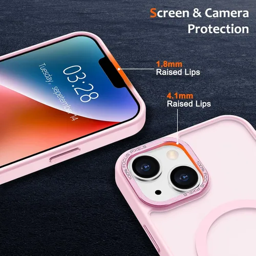 Vista 322 de Anuck - Funda magnética para iPhone 11 compatible con MagSafe, carcasa trasera mate translúcida dura, borde de TPU, delgada, resistente a impactos