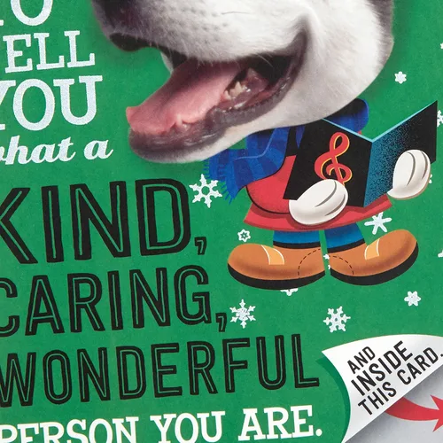 Vista 8 de Hallmark Tarjeta de Navidad (perro juguetón, diseño interior de tarjeta)