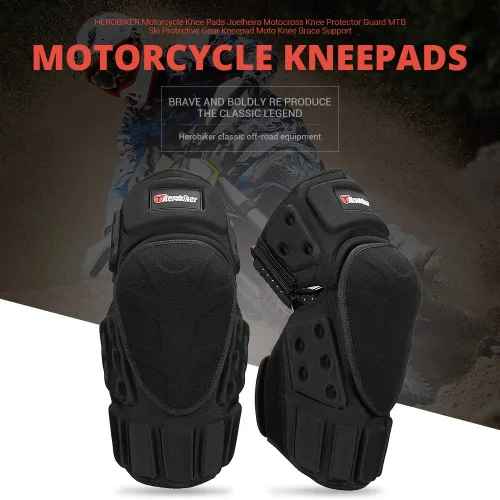 Vista 7 de HEROBIKER Rodilleras protectoras para motocicleta, rodilleras protectoras para bicicleta de motocross