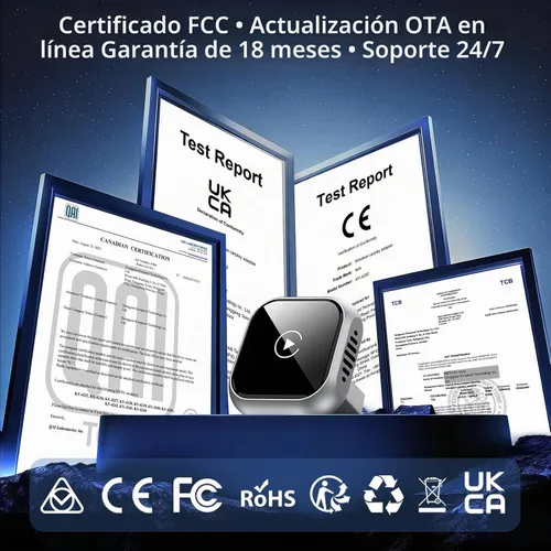 Vista 8 de Adaptador inalámbrico CarPlay actualizado 2025 para iPhone Ultra-Mini Metal, convertido con cable a inalámbrico, conexión estable rápida Bluetooth