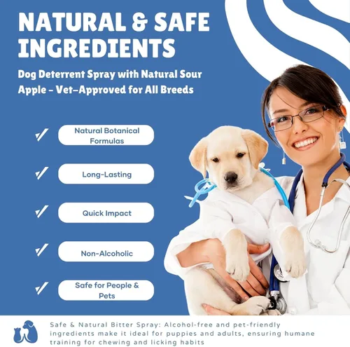 Vista 4 de Spray sin masticar para perros, spray de manzana amarga para que los perros dejen de masticar, puede proteger eficazmente la seguridad de muebles