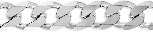 Vista 3 de Pulsera de plata de ley gruesa de 9 a 0.669in, sin níquel, Italia, 17 a 9.8in