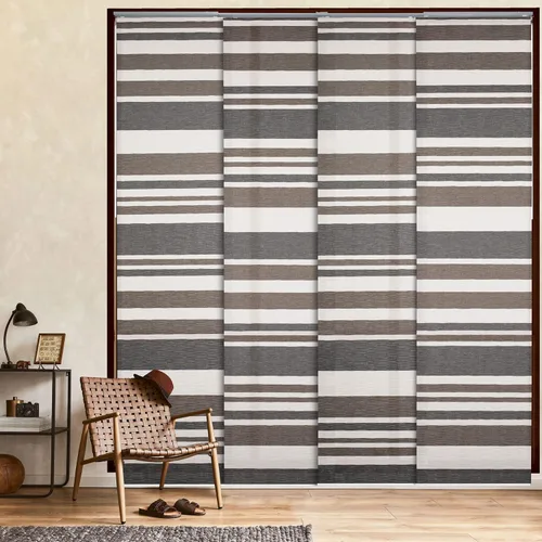Vista 8 de Persianas Verticales Deslizantes Ajustables para Ventanas 45.8"- 86" An x 96" Al, Persianas de Rieles con Paneles Extensibles para Puertas
