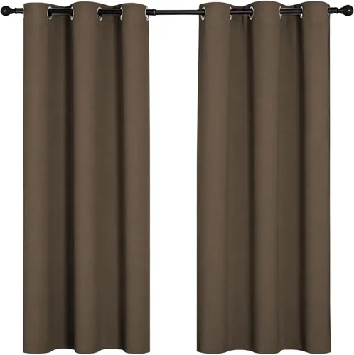 Vista 11 de Cortinas opacas para oscurecer la habitación, con aislamiento térmico, cortinas opacas con ojales para puertas y ventanas de poliéster