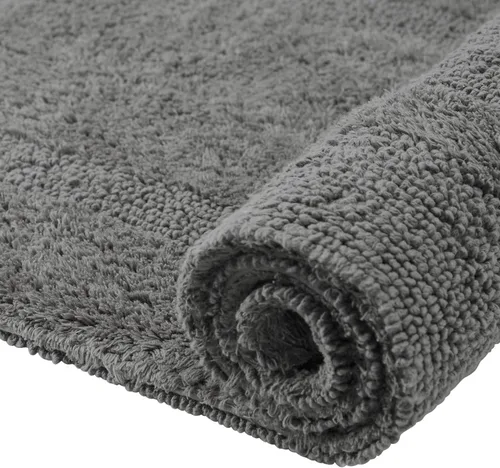 Vista 4 de Better Trends Alfombras de baño 100% algodón suave con mechones, de 17" x 24", absorbente de agua, reversible, lavable a máquina, para decoración
