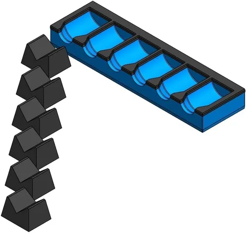 Vista 9 de MagAttach Organizadores de Extensión de Dados (1/2", Negro/Negro)