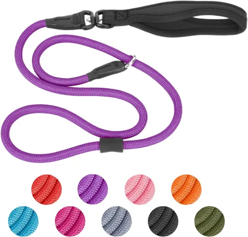 Vista 8 de Heydoggy Correa antideslizante para perro, resistente correa de entrenamiento de 4 pies/6 pies [360 giratorio antienredos ] nailon duradero sin Negro