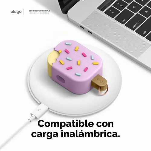 Vista 5 de Elago - Funda para helados con llavero para AirPods Pro Azul (Arándano)