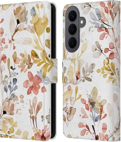 Vista 75 de Head Case Designs Officially Licensed Ninola Beige Wild Grasses Leather Wallet Case Compatible with Samsung Galaxy A07 4G