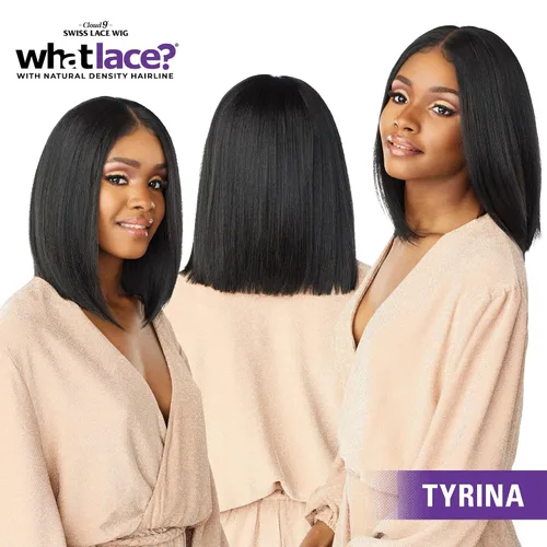 Vista 6 de Sensationnel What Lace Cloud9 Tyrina - Peluca de cabello sintético Encaje frontal, atado a mano, sintético, densidad natural, línea de cabello