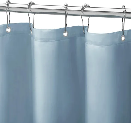 Vista 7 de Gibelle Cortina de ducha pequeña de 36 x 72 pulgadas, forro de cortina de ducha beige, forro de ducha de tela impermeable lavable para baño, lavable