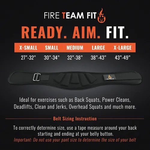 Vista 3 de Cinturón para levantamiento de pesas Fire Team Fit, para hombres y mujeres, de 6 pulgadas, soporte de espalda para fisicoculturismo y fitness, ideal