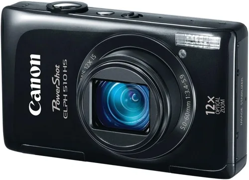 Vista 2 de Canon PowerShot ELPH 510 HS 12.1 MP CMOS Cámara digital con video Full HD y lente ultra gran angular (negro)