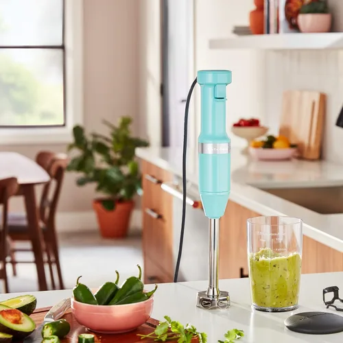 Vista 4 de KitchenAid - Batidora de mano con cable de velocidad variable KHBV53, Aqua Sky
