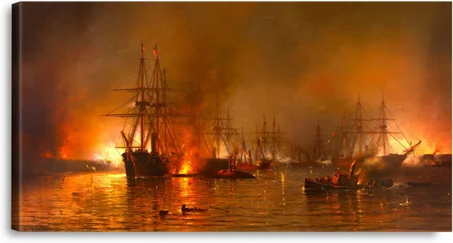 Vista 10 de A&T ARTWORK A Brisk Breeze por Willem van de velde Reproducciones de pintura de velero, impresiones en lienzo giclée para decoración del hogar, 20 x