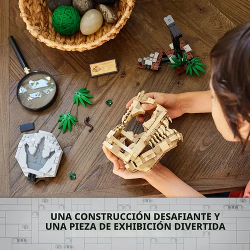 Vista 5 de LEGO Jurassic World Fósiles de Dinosaurios: Cráneo de T Rex - Juguete de Construcción de Dinosaurio para Niños y Niñas, Edades 9+ Años - Regalo