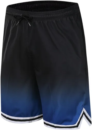 Vista 3 de Flyingyan Pantalones Cortos Deportivos de Baloncesto para Hombre con Bolsillos con Cremallera de Malla para Entrenamiento Activo y Rendimiento