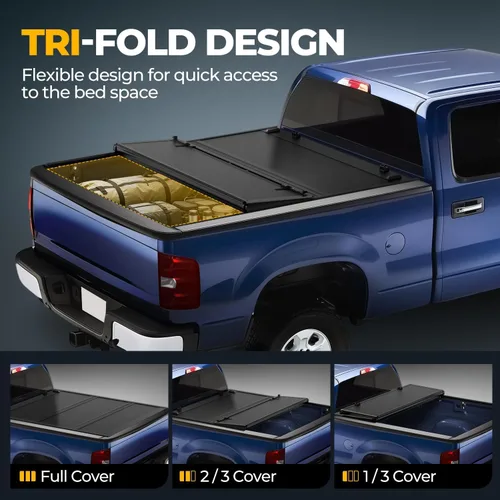 Vista 2 de Auto Dynasty Cubierta FRP Tonneau de perfil bajo para Ram 1500 2019-2025
