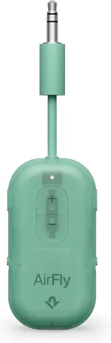 Vista 17 de AirFly Pro 2 Deluxe - Adaptador Bluetooth para avión, conecta 2 AirPods o auriculares inalámbricos - Transmisor/receptor Bluetooth AUX de 3.5mm