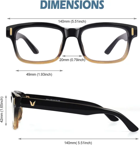 Vista 18 de Happy Store CN12 - Gafas de sol con montura cuadrada