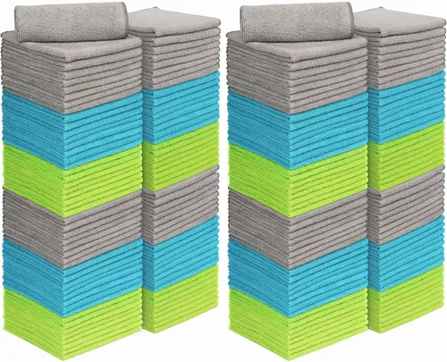Vista 49 de AIDEA - Paño de limpieza de microfibra negro, 12 unidades, trapos de limpieza absorbentes de 12 x 12 pulgadas Microfiber Towels for Cars Lint Free