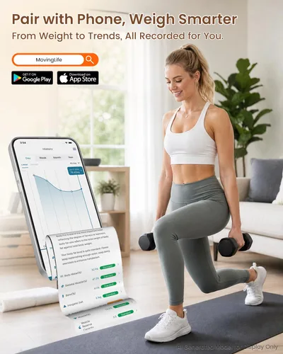 Vista 4 de Uten Smart Scale for Body Weight, Digital Bathroom Weighing Wireless Scales with Body Fat and Water Weight for People, Bluetooth BMI Electronic Body