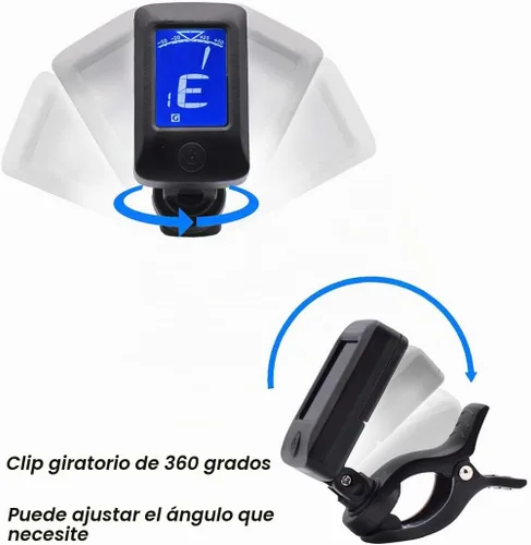 Vista 8 de Cejilla de guitarra con afinador, afinador de clip, accesorios de guitarra, ukelele eléctrico acústico y más