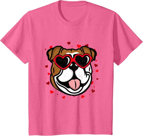 Vista 46 de Bulldog Valentine - Camiseta para amantes de las gafas de sol para perros, Negro