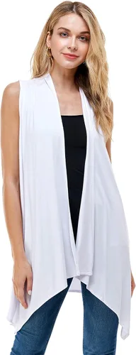Vista 16 de Azules Sleeveless Cardigan for Women, Soft Lightweight Duster Open Front Sleeveless Long Cardigan Vest