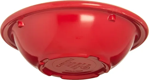 Vista 6 de Carlisle FoodService Products - Tazón reutilizable de plástico Kingline, tazón de frutas con borde para hogar y restaurante, de melamina, 4.75 Rojo