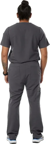 Vista 2 de Wynd - Pantalón cargo para hombre, cintura elástica y cordón, ideal para profesionales médicos