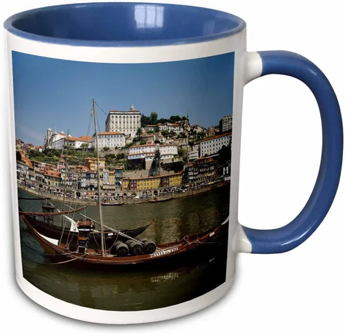 Vista 11 de 3dRose Taza de café, tamaño - 11oz - Portugal, Porto, barco con barriles de vino en el río Duero Walter Bibikow - Barcos - divertido regalo de taza