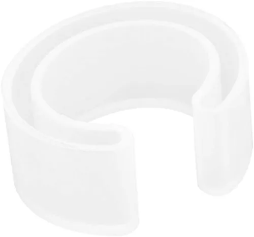 Vista 6 de Pulsera de silicona con fuente C, pulsera abierta de bricolaje, fundición de resina para fabricación de joyas