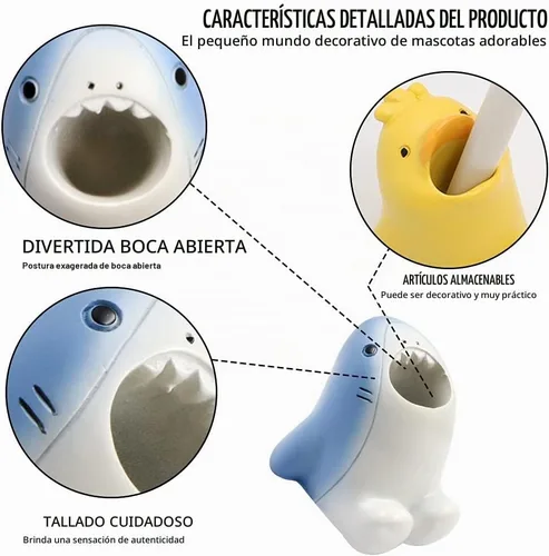 Vista 3 de Lindo soporte para cepillos de dientes de dibujos animados, divertido soporte para lápices de resina, soporte de cepillo de un solo diente de Perro