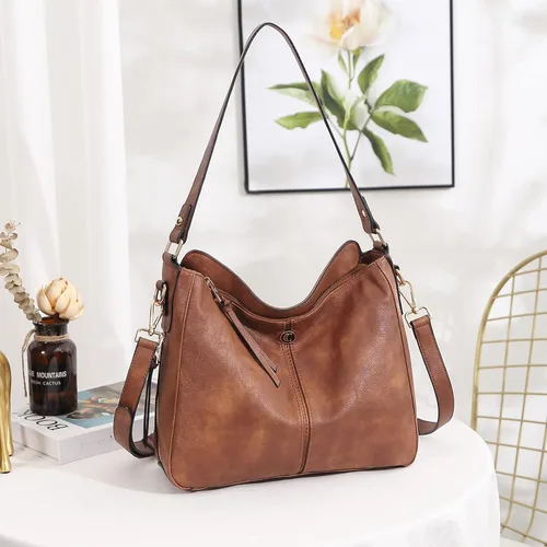 Vista 6 de CLUCI Bolsos de mano para mujer de cuero vegano, bolso bandolera grande de moda, bolso al hombro, el mejor regalo para ella