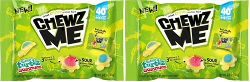 Vista 15 de ChewzMe Tangy Turtlz - Gomitas rellenas de gelatina con forma de tortuga envueltas individualmente en varios sabores, 8.46 onzas (paquete de 1)
