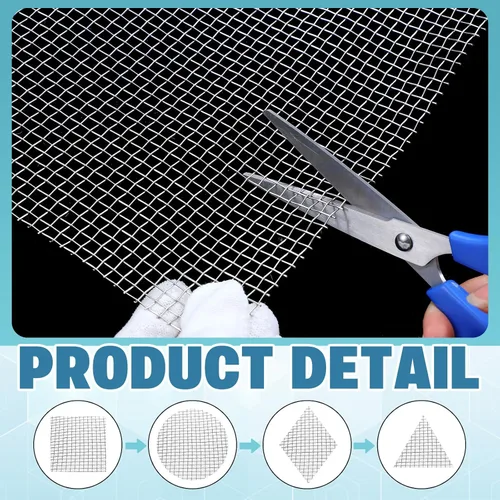 Vista 20 de 2 paquetes de alambre tejido de acero inoxidable 304, malla 120, malla fina, malla tejida de acero para malla de filtro, tela de filtración, 11.8 x