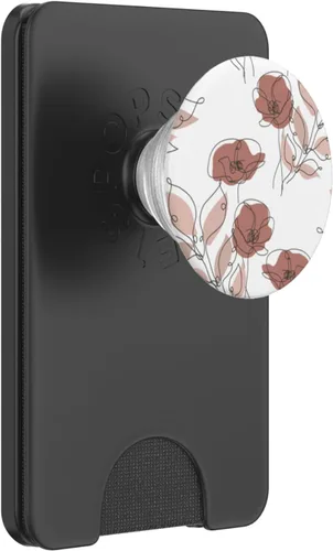 Vista 7 de PopSockets estéticos con diseño de flores de amapola minimalistas, diseño floral