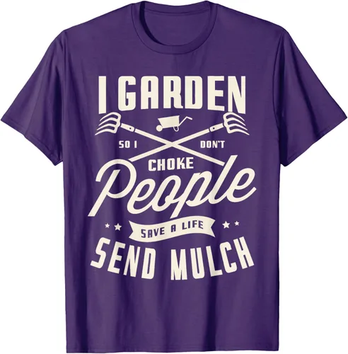 Vista 43 de I garden so I don't choke People save Life spend mulch T-Shirt, Negro
